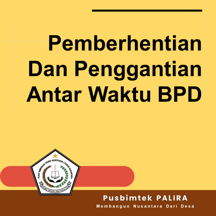 Pemberhentian Dan Penggantian Antar Waktu BPD