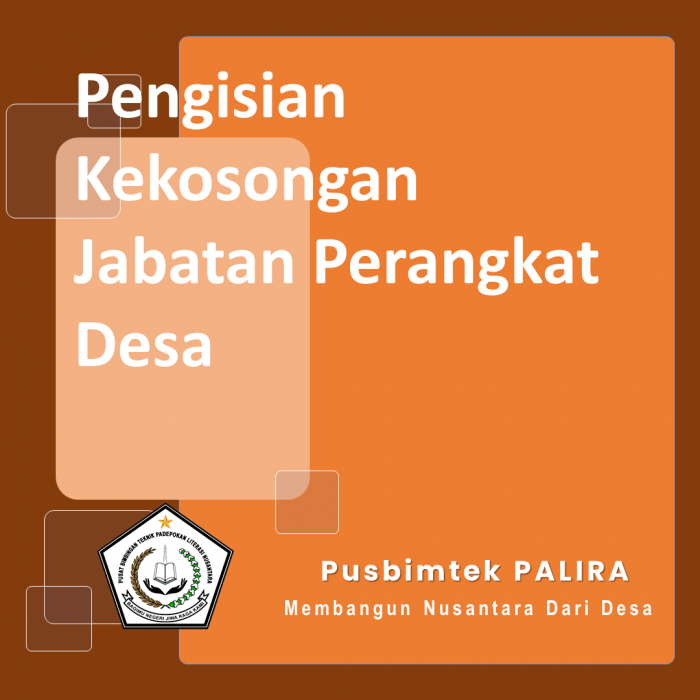 Pengisian Kekosongan Jabatan Perangkat Desa