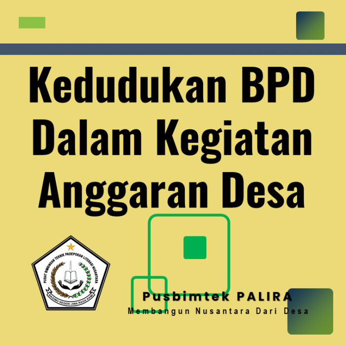 Kedudukan BPD Dalam Kegiatan Anggaran Desa