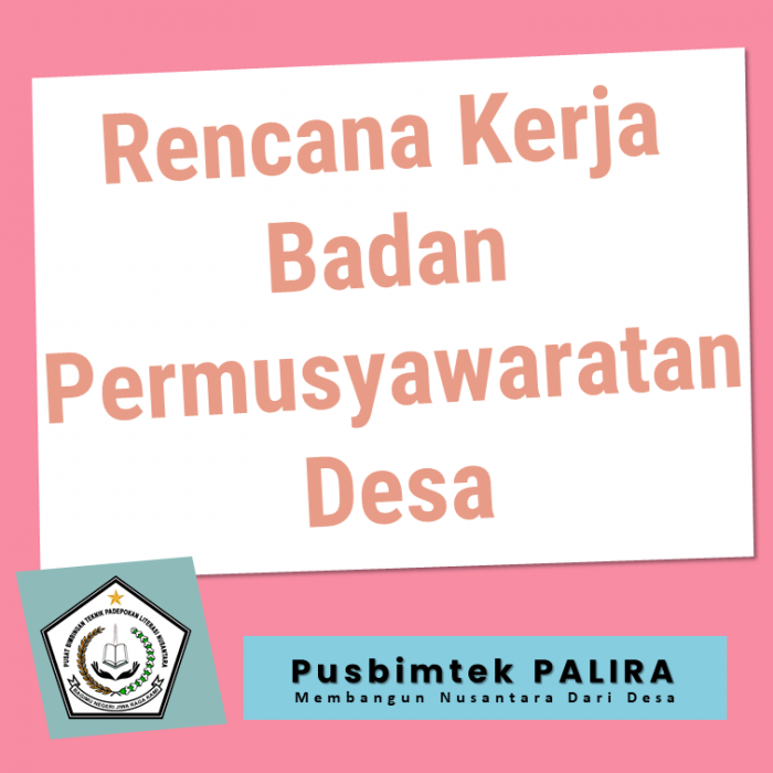 Rencana Kerja Badan Permusyawaratan Desa