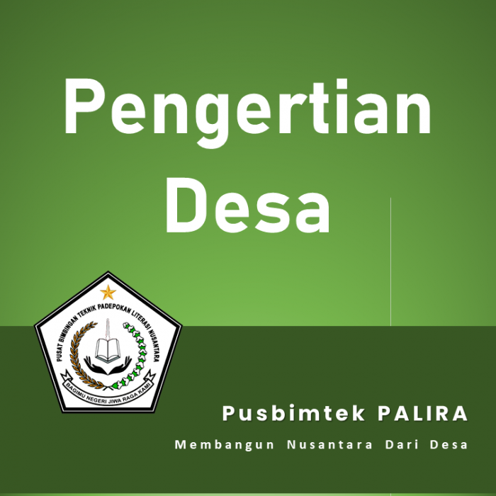 Pengertian Desa