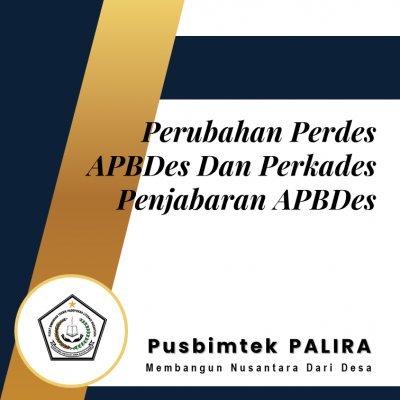 Perubahan Perdes APBDes Dan Perkades Penjabaran APBDes