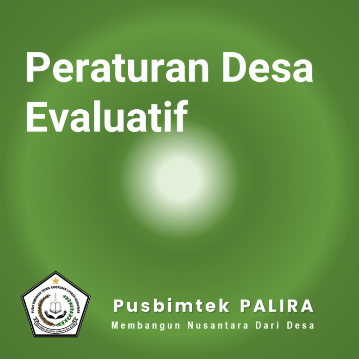 Peraturan Desa Evaluatif