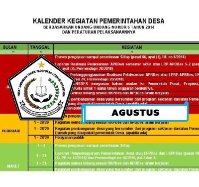 Kalender Kegiatan Pemerintah Desa Bulan Agustus