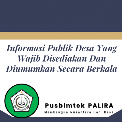 Informasi Publik Desa Yang Wajib Disediakan Dan Diumumkan Secara Berkala