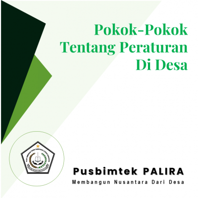 Pokok-Pokok Tentang Peraturan Di Desa