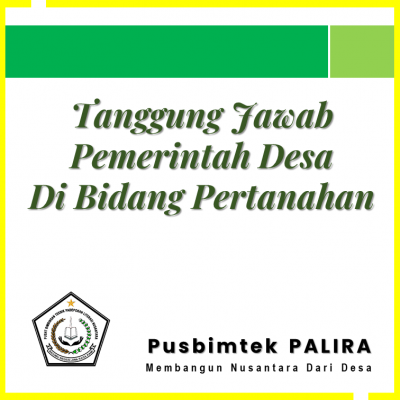 Tanggung Jawab Pemerintah Desa Di Bidang Pertanahan