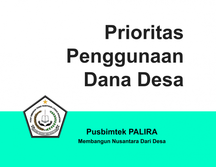 Prioritas Penggunaan Dana Desa Palira