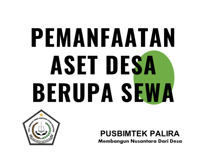 PEMANFAATAN ASET DESA BERUPA SEWA