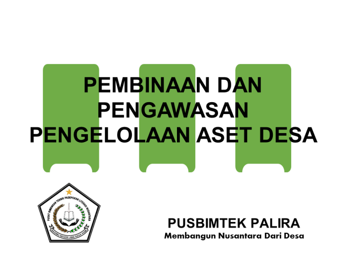 PEMBINAAN DAN PENGAWASAN PENGELOLAAN ASET DESA
