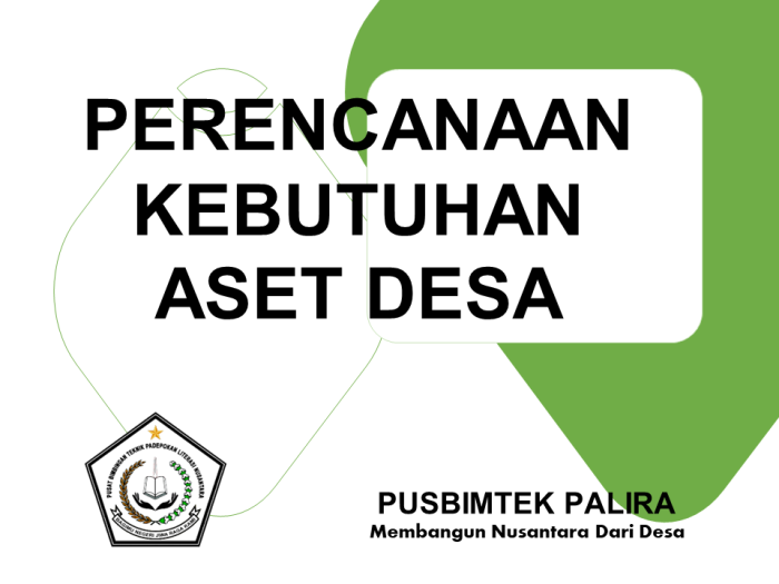 PERENCANAAN KEBUTUHAN ASET DESA