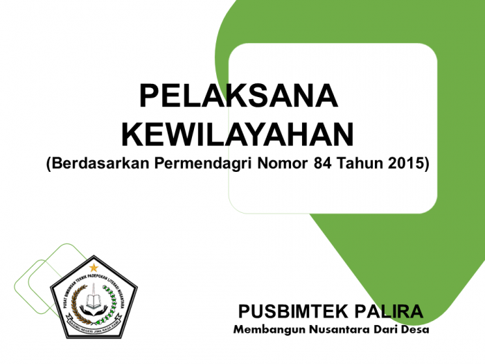 PELAKSANA KEWILAYAHAN