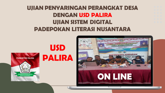 UJIAN PENYARINGAN PERANGKAT DESA DENGAN USD PALIRA (UJIAN SISTEM DIGITAL PADEPOKAN LITERASI NUSANTARA) SECARA ONLINE