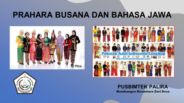 PRAHARA BUSANA DAN BAHASA JAWA
