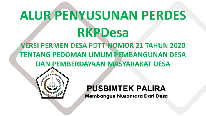 ALUR PENYUSUNAN PERDES RKPDesa