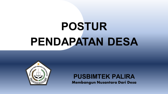 POSTUR PENDAPATAN DESA