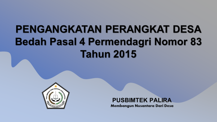 PENGANGKATAN PERANGKAT DESA