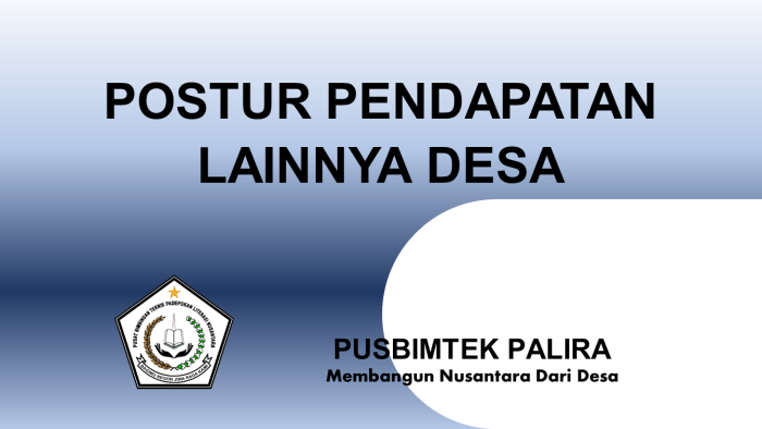 POSTUR PENDAPATAN LAINNYA DESA