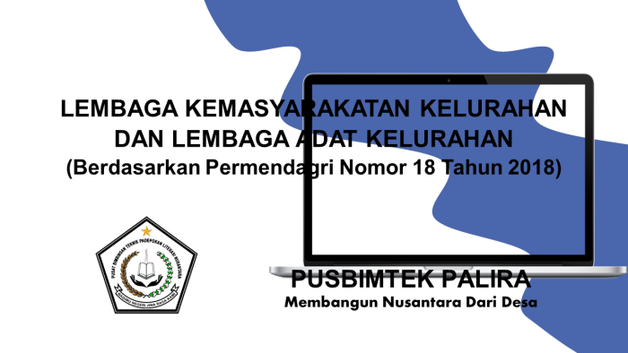 LEMBAGA KEMASYARAKATAN KELURAHAN DAN LEMBAGA ADAT KELURAHAN