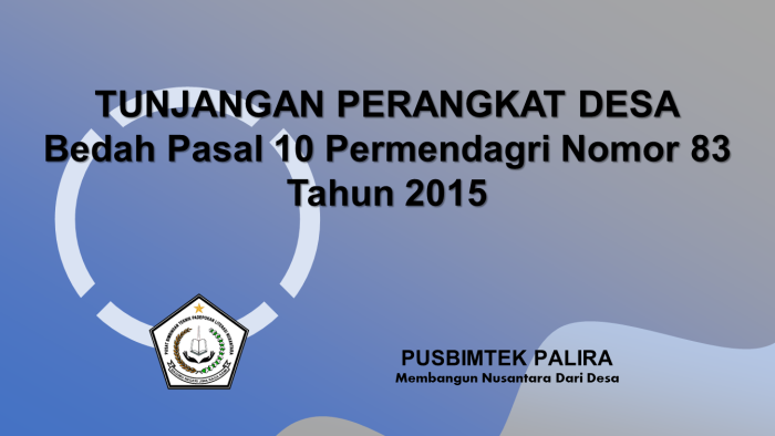 TUNJANGAN PERANGKAT DESA