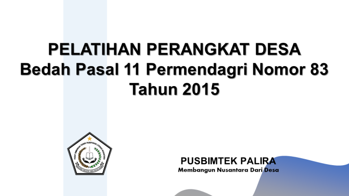 PELATIHAN PERANGKAT DESA
