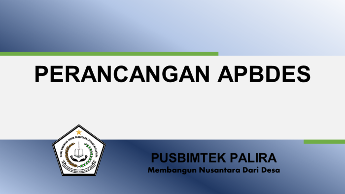 PERANCANGAN APBDES
