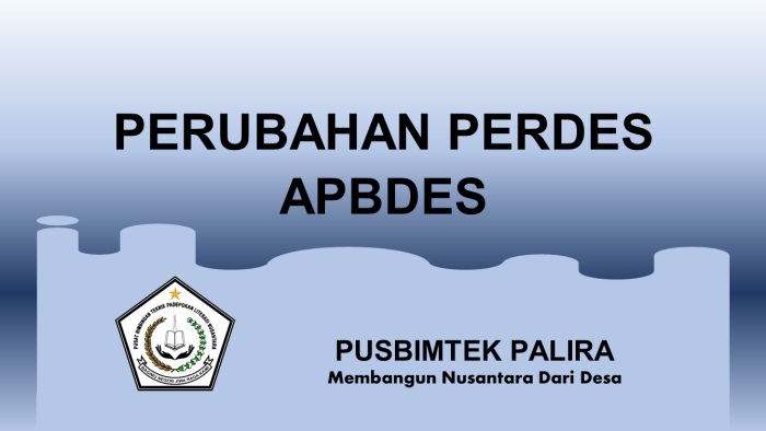 PERUBAHAN PERDES APBDES