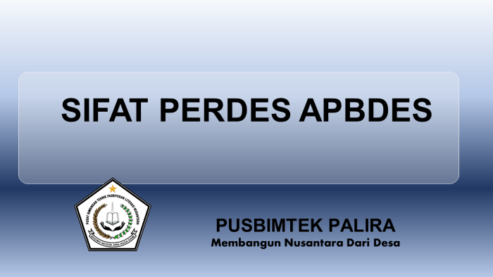 SIFAT PERDES APBDES