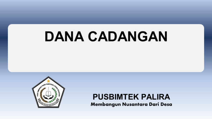 DANA CADANGAN