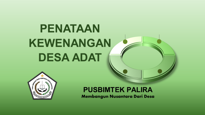 PENATAAN KEWENANGAN DESA ADAT