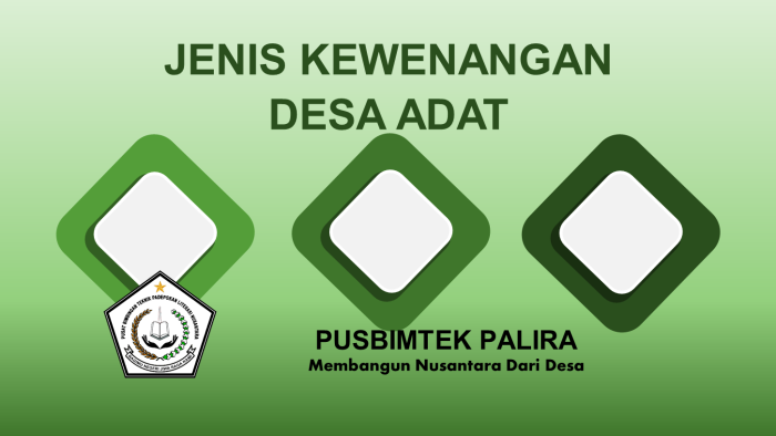 JENIS KEWENANGAN DESA ADAT