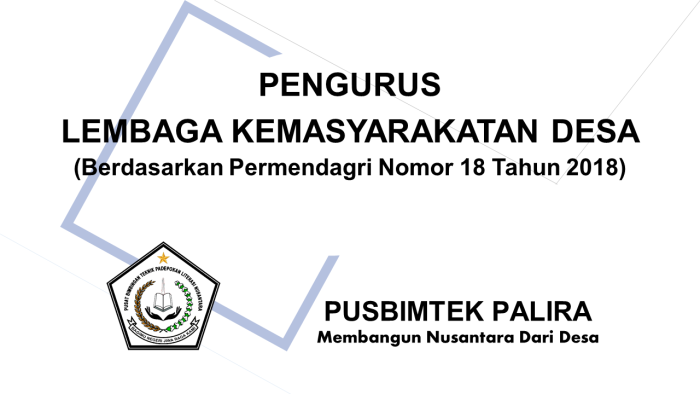 PENGURUS LEMBAGA KEMASYARAKATAN DESA