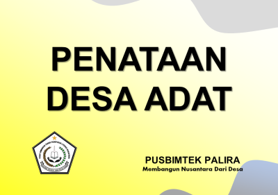 PENATAAN DESA ADAT
