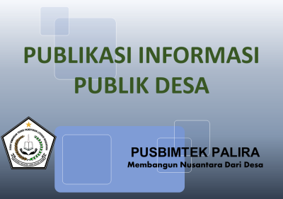PUBLIKASI INFORMASI PUBLIK DESA