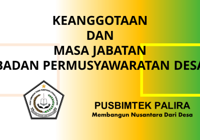 KEANGGOTAAN DAN MASA JABATAN BADAN PERMUSYAWARATAN DESA