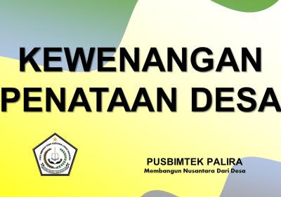 KEWENANGAN PENATAAN DESA