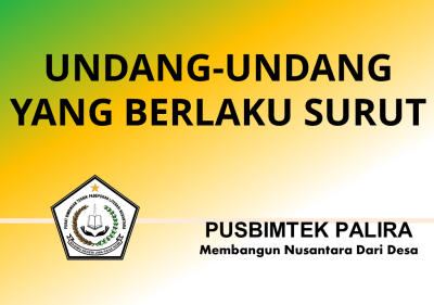 UNDANG-UNDANG YANG BERLAKU SURUT
