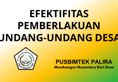 EFEKTIFITAS PEMBERLAKUAN UNDANG-UNDANG DESA