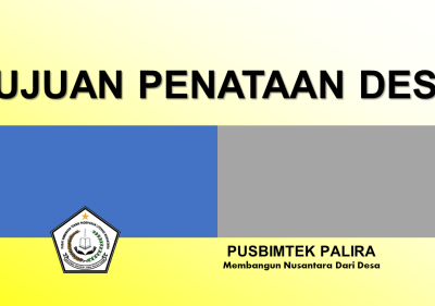 TUJUAN PENATAAN DESA