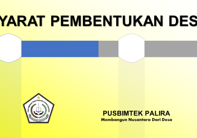 SYARAT PEMBENTUKAN DESA