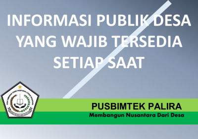 INFORMASI PUBLIK DESA YANG WAJIB TERSEDIA SETIAP SAAT