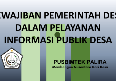 KEWAJIBAN PEMERINTAH DESA DALAM PELAYANAN INFORMASI PUBLIK DESA
