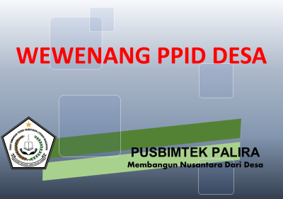 WEWENANG PPID DESA