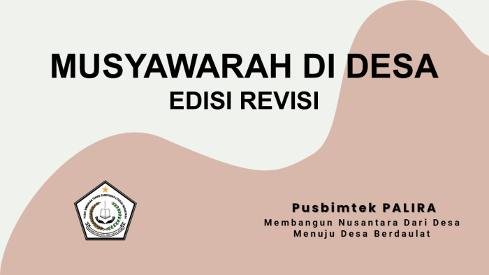 MUSYAWARAH DI DESA