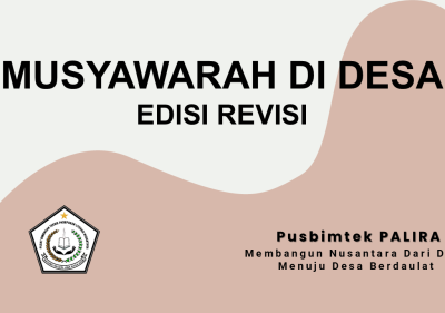 MUSYAWARAH DI DESA