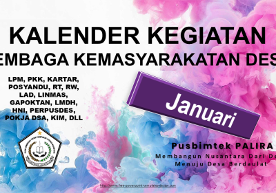 KALENDER KEGIATAN LEMBAGA KEMASYARAKATAN DESA BULAN JANUARI