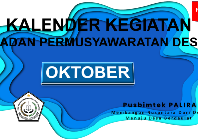 KALENDER KEGIATAN BADAN PERMUSYAWARATAN DESA BULAN OKTOBER