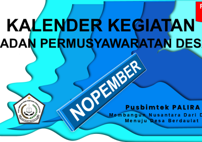 KALENDER KEGIATAN BADAN PERMUSYAWARATAN DESA BULAN NOPEMBER