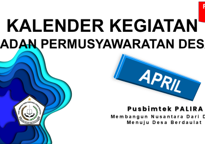 KALENDER KEGIATAN BADAN PERMUSYAWARATAN DESA BULAN APRIL