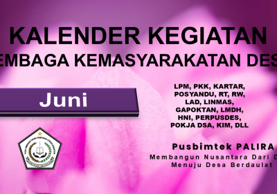 KALENDER KEGIATAN LEMBAGA KEMASYARAKATAN DESA BULAN JUNI